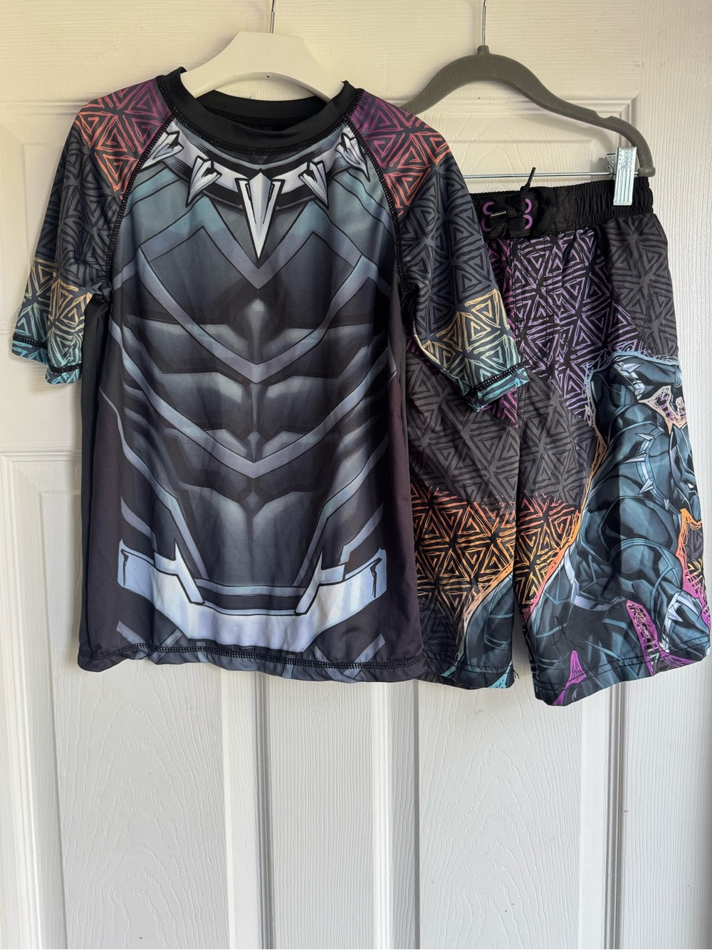 Marvel Black Panther Rash guard and Boardshorts Swim Set